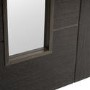 Internal Grey Door with Clear Glass - Pre-Finished - 1981 x 686 x 35mm - Palermo - XL Joinery