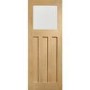 Internal Oak Door with Frosted Glass - Pre-Finished - 1981 x 762 x 35mm - DX - XL Joinery