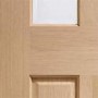 Internal Oak Malton Door with Clear Bevelled Glass - Pre-Finished - 1981 x 762 x 35mm - Victoria - XL Joinery