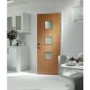 Internal Oak Glazed 3-Light Door with Clear Glass - Pre-Finished - 1981 x 838 x 35mm - Messina - XL Joinery