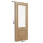 Internal Oak Half-Glazed Door with Clear Bevelled Glass Pre-Finished - 1981 x 762 x 35mm - Nelson - XL Joinery