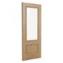 Internal Oak Half-Glazed Door with Clear Bevelled Glass Pre-Finished - 1981 x 762 x 35mm - Nelson - XL Joinery
