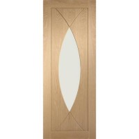 Internal Oak Glazed Door with Clear Glass - Pre-Finished - 1981 x 838 x 35mm - Pesaro - XL Joinery