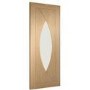 Internal Oak Glazed Door with Clear Glass - Pre-Finished - 2040 x 826 x 40mm - Pesaro - XL Joinery