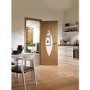 Internal Oak Glazed Door with Clear Glass - Pre-Finished - 2040 x 826 x 40mm - Pesaro - XL Joinery