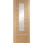 Internal Oak Glazed 1-Light Door with Clear Glass - Pre-Finished - 1981 x 686 x 35mm - Portici - XL Joinery