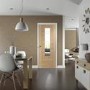 Internal Oak Glazed 1-Light Door with Clear Glass - Pre-Finished - 1981 x 686 x 35mm - Portici - XL Joinery