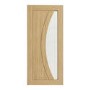Internal Oak Glazed Door with Reeded Glass - Pre-Finished - 1981 x 762 x 35mm - Salerno - XL Joinery