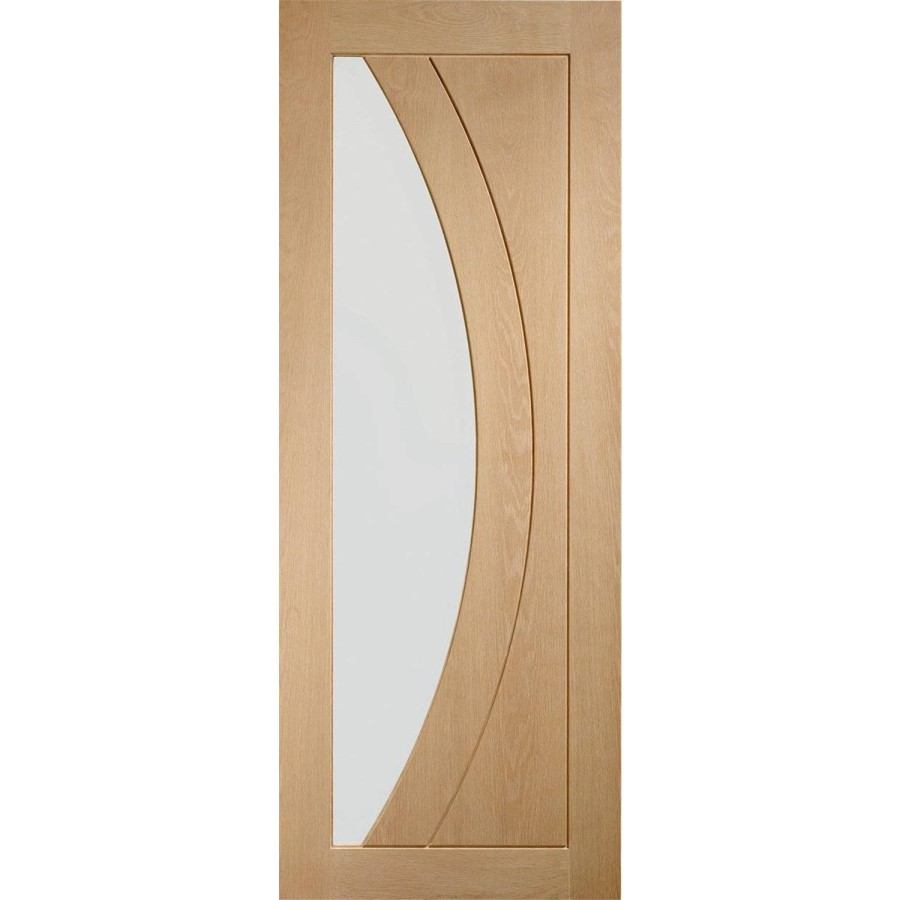 Internal Oak Glazed Door with Clear Glass - Pre-Finished - 1981 x 838 x 35mm - Salerno - XL Joinery