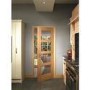 Internal Oak 4-Panel Shaker Door with Clear Glass - Pre-Finished - 1981 x 686 x 35mm - 4 Light - XL Joinery