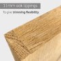 Internal Oak 4-Panel Shaker Door with Clear Glass - Pre-Finished - 2040 x 626 x 40mm - 4 Light - XL Joinery
