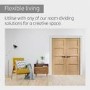 Internal Oak 4-Panel Shaker Door with Clear Glass - Pre-Finished - 2040 x 626 x 40mm - 4 Light - XL Joinery
