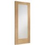 Internal Oak Fully-Glazed Door with Clear Glass - Pre-Finished - 1981 x 762 x 35mm - Pattern 10 - XL Joinery