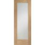 Internal Oak Fully-Glazed Door with Clear Glass - Pre-Finished - 1981 x 762 x 35mm - Pattern 10 - XL Joinery