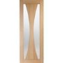 Internal Oak Glazed Door with Clear Glass - Pre-Finished - 1981 x 838 x 35mm - Verona - XL Joinery