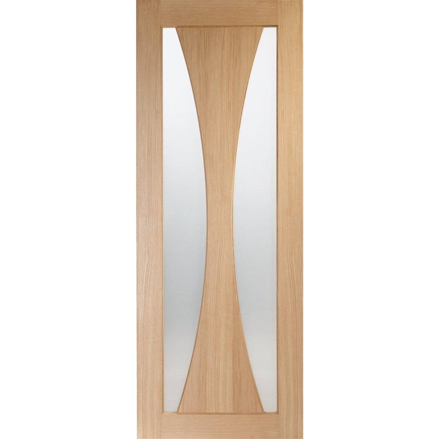 Internal Oak Glazed Door with Clear Glass - Pre-Finished - 1981 x 838 x 35mm - Verona - XL Joinery
