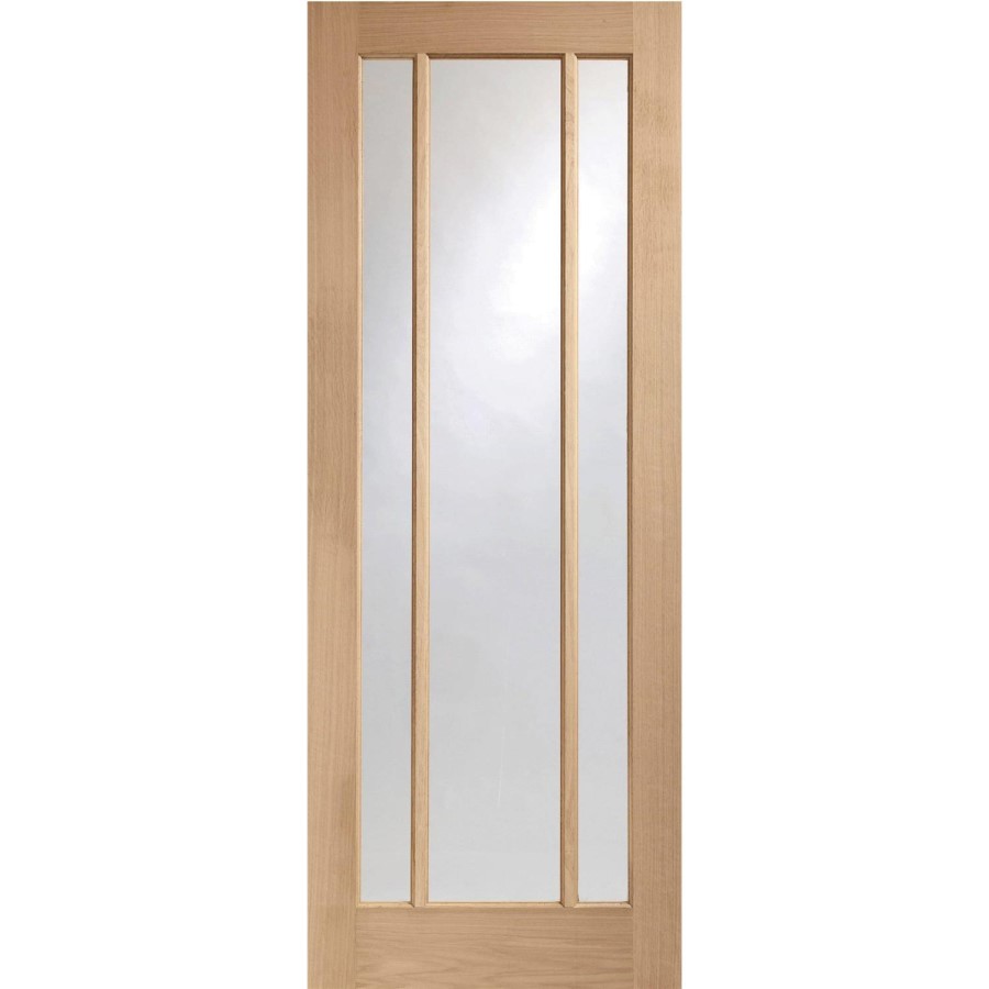 Internal Oak Glazed Door with Clear Glass - Pre-Finished - 1981 x 838 x 35mm - Worcester - XL Joinery