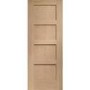 Internal Oak Pre-Finished Shaker 4-Panel Door - Pre-Finished - 1981 x 686 x 35mm - XL Joinery