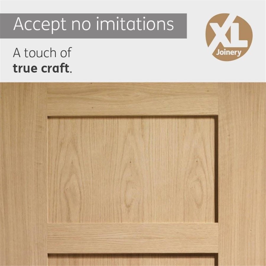 Internal Oak Pre-Finished Shaker 4-Panel Door - Pre-Finished - 1981 x 686 x 35mm - XL Joinery