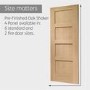 Internal Oak Pre-Finished Shaker 4-Panel Door - Pre-Finished - 1981 x 838 x 35mm - XL Joinery