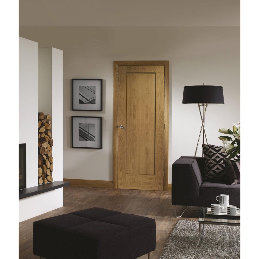Internal Oak One-Panel Door - Pre-Finished - 1981 x 762 x 35mm - Pattern 10 - XL Joinery
