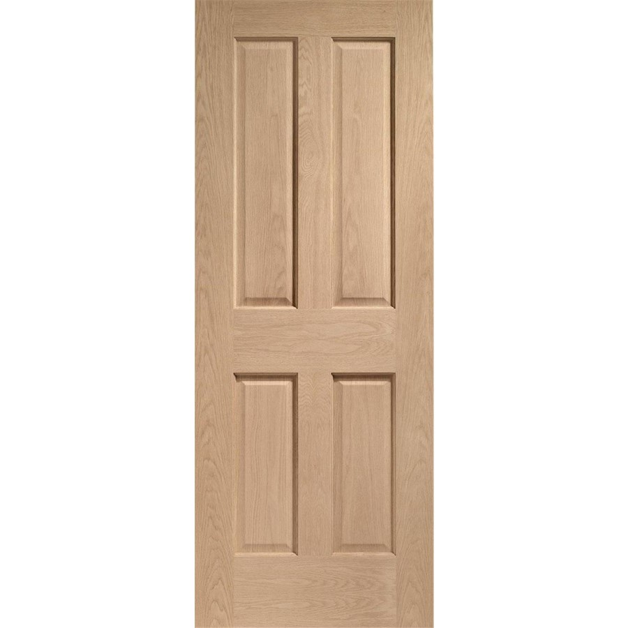 Internal Oak Victorian 4-Panel Door - Pre-Finished - 1981 x 610 x 35mm - Victorian - XL Joinery
