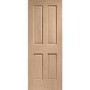 Internal Oak Victorian 4-Panel Door - Pre-Finished - 1981 x 610 x 35mm - Victorian - XL Joinery