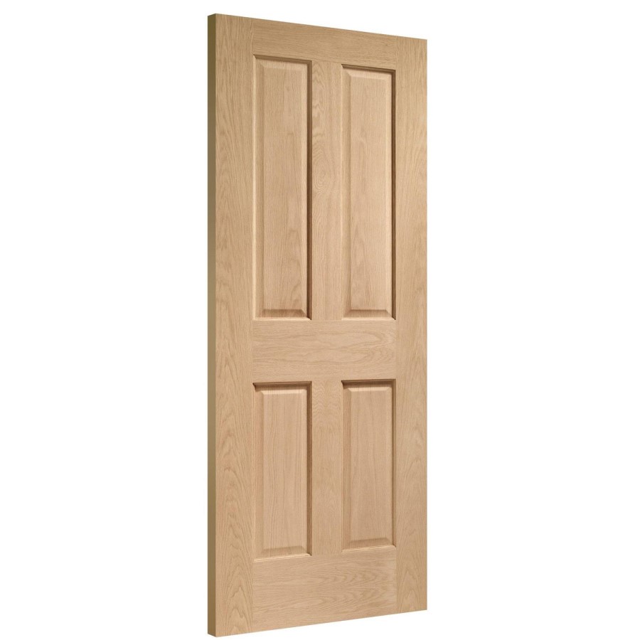Internal Oak Victorian 4-Panel Door - Pre-Finished - 1981 x 610 x 35mm - Victorian - XL Joinery