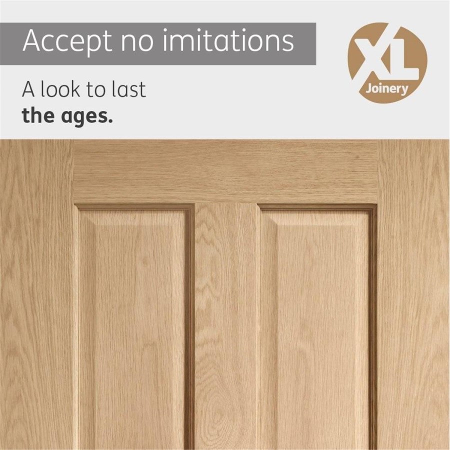 Internal Oak Victorian 4-Panel Door - Pre-Finished - 1981 x 610 x 35mm - Victorian - XL Joinery