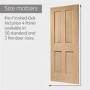 Internal Oak Victorian 4-Panel Door - Pre-Finished - 2040 x 826 x 40mm - Victorian - XL Joinery