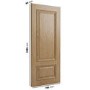 Internal Oak 2-Panel FD30 Fire Door with Raised Mouldings - Pre-Finished - 1981 x 762 x 44mm - Nelson - XL Joinery