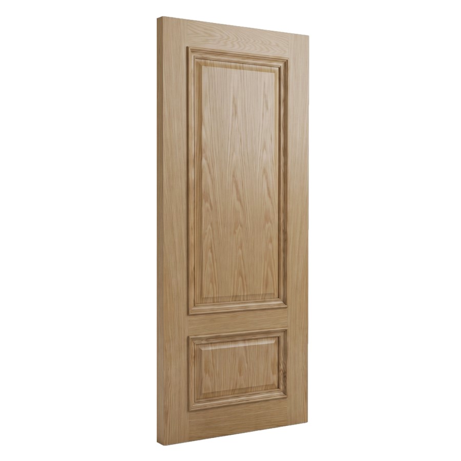 Internal Oak 2-Panel FD30 Fire Door with Raised Mouldings - Pre-Finished - 1981 x 762 x 44mm - Nelson - XL Joinery