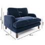 Navy Blue Velvet Kids Armchair - Payton