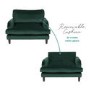 Dog Sofa Bed in Green Velvet - Payton