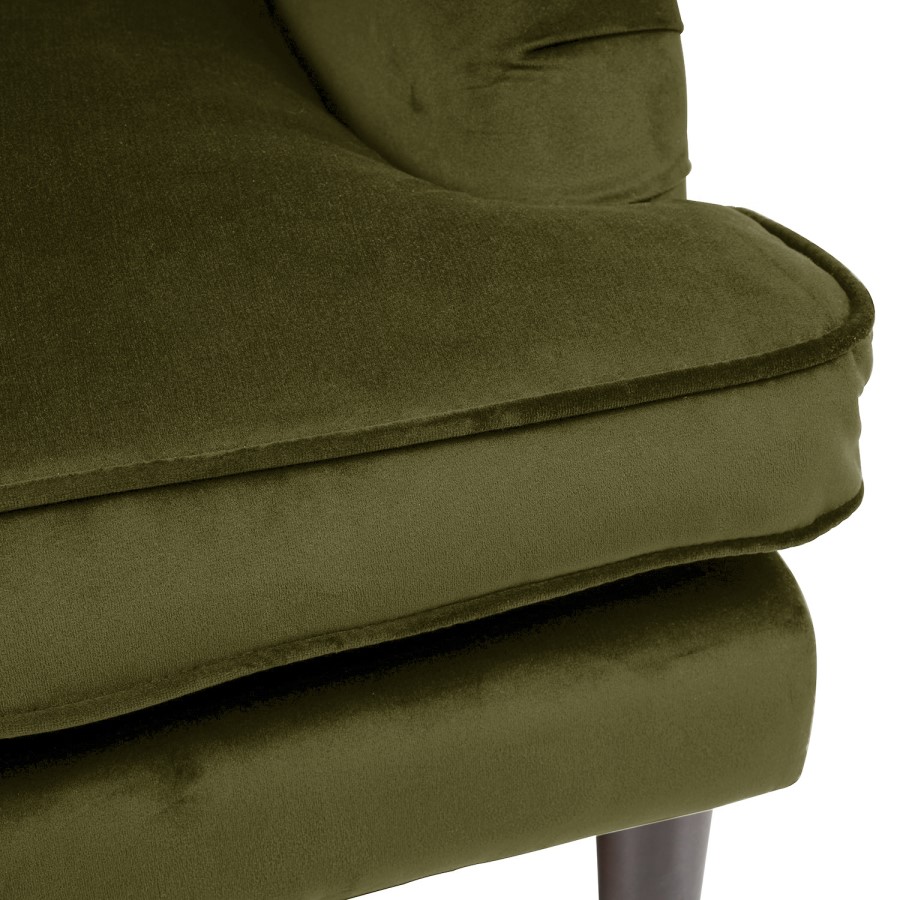 Dog Sofa Bed in Olive Green Velvet - Payton