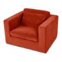Dog Sofa Bed in Burnt Orange Velvet - Hudson 