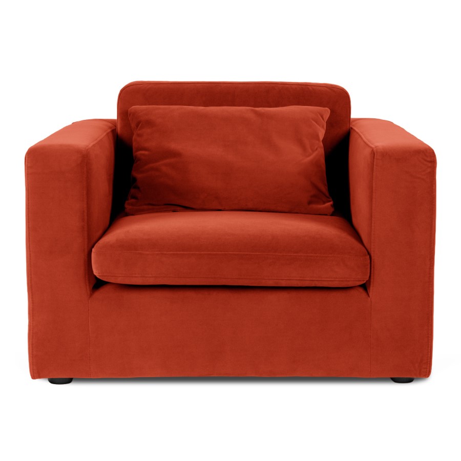 Dog Sofa Bed in Burnt Orange Velvet - Hudson 