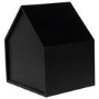 Half Open Wooden Pet House with Quilted Pillow