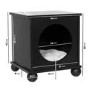 Elevated Black Indoor Pet Home Side Table with Washable Quilted Cushion
