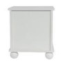 Elevated White Indoor Pet Home Side Table with Washable Quilted Cushion
