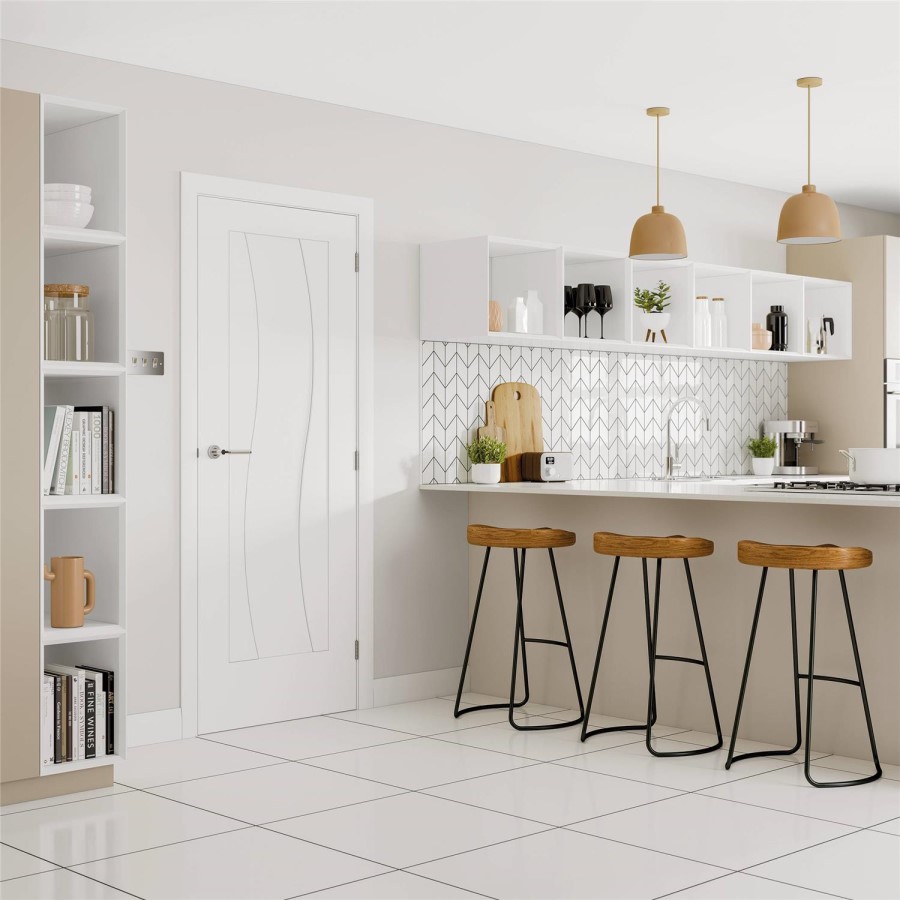Internal White Finished FD30 Fire Door - Pre-Finished - 1981 x 838 x 44mm - Florence Essential - XL Joinery