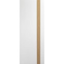 PFWOPRA27 Internal White Painted Door with Oak Veneer Inlay - Pre-Finished - 1981 x 686 x 35mm - Praiano - XL Joinery
