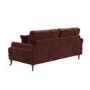Berry Brown Chenille Feather-Filled 3 Seater Sofa - Payton Heritage