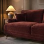 Berry Brown Chenille Feather-Filled 3 Seater Sofa - Payton Heritage