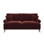 Berry Brown Chenille Feather-Filled 3 Seater Sofa - Payton Heritage