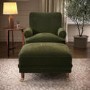 Moss Green Chenille Feather-Filled Footstool - Payton Heritage