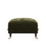 Moss Green Chenille Feather-Filled Footstool - Payton Heritage