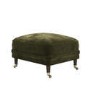 Moss Green Chenille Feather-Filled Footstool - Payton Heritage