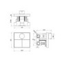 Matt Black Push Button 2 Outlet Concealed Mixer Shower Valve With Glass Front - Priya
