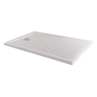 1300x800mm Rectangular 40mm White Stone Resin Shower Tray – Purity